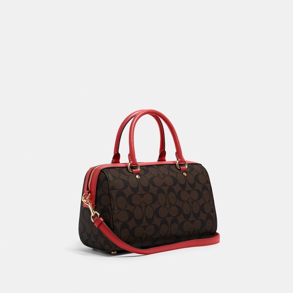 NWT Coach Outlet Rowan Satchel In Signature Canvas - Picture 2 of 5